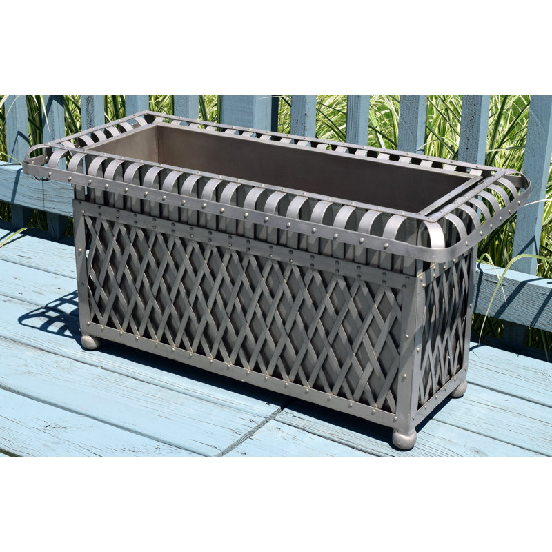 Gracie Oaks Lehto Rectangular Outdoor Metal Planter Box Wayfair.ca